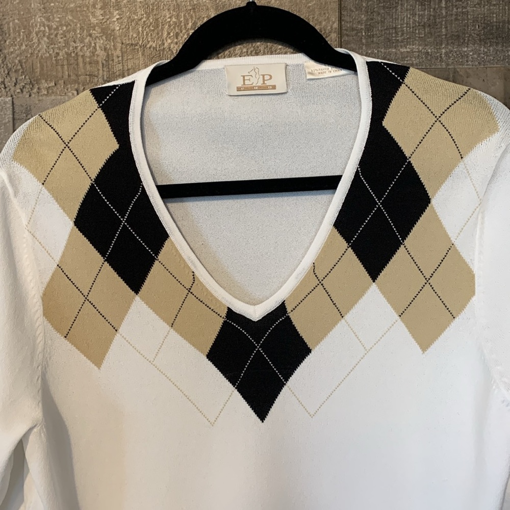 EP Pro Argyle Vintage Sweater Size L - Picture 5 of 16